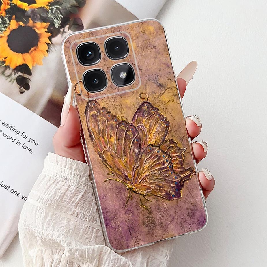 For Xiaomi Mi 14T Pro Case Cute Cat Fashion Painted Cover Soft Silicone Phone Case For Xiaomi 14T Pro Mi14T 5G Back Cover Bumper