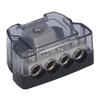 4 Way Power Distribution Block Amp Fuse Holder Ground Distributor Splitter Car Audio Amplifier