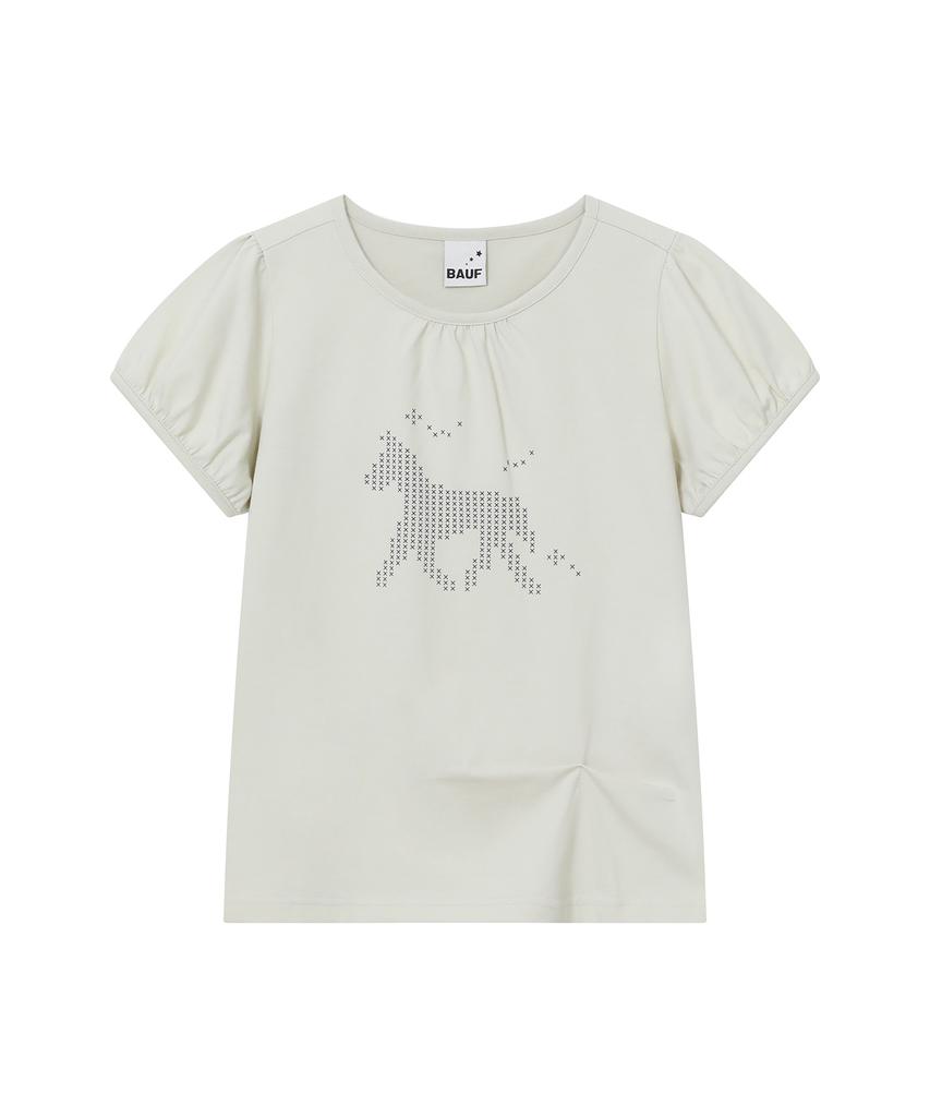 Футболка с принтом BAUF Horse Logo [Пыльный мятный]