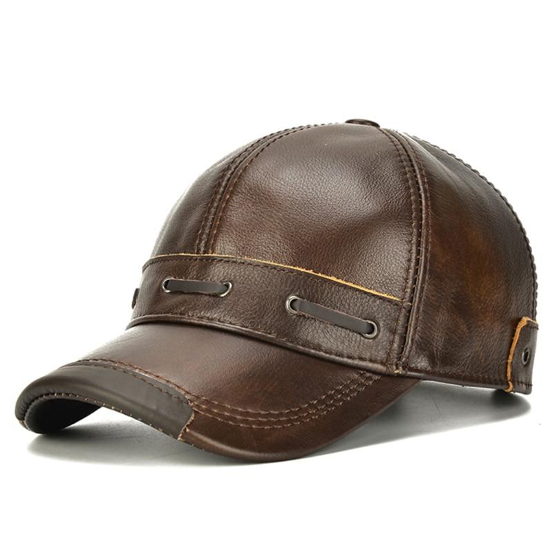 Northwood Зимние кепки из натуральной кожи Регулируемая мужская бейсболка Шапки из натуральной кожи Snapback