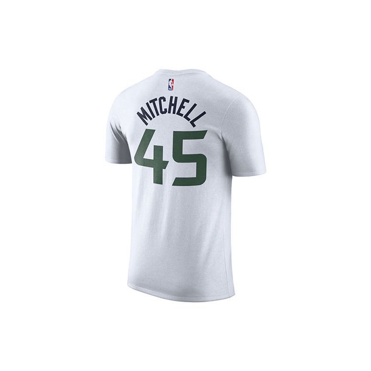 Nike Быстросохнущая баскетбольная футболка NBA, Jazz Team, Mitchell No. 45 Мужской Топ Белый 870813-104