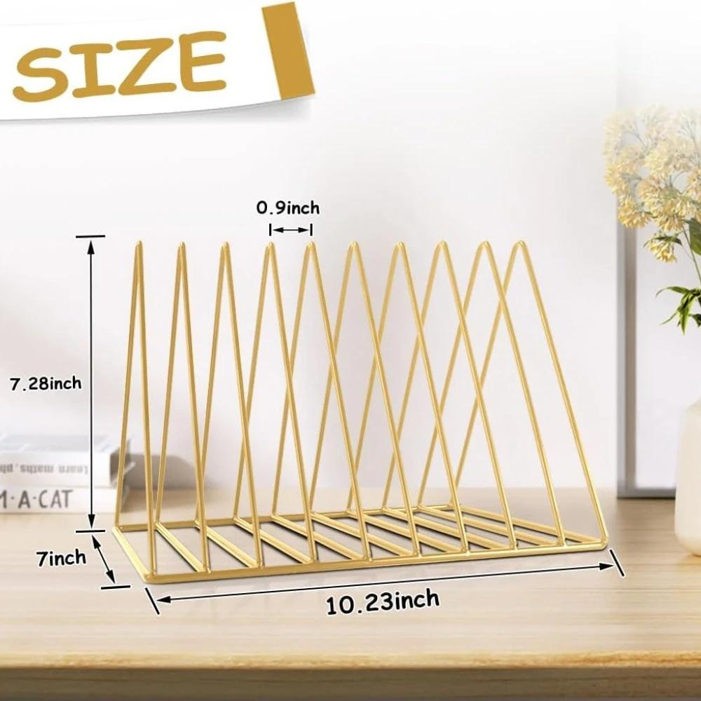 26X18X18Cm Storage Rack for Vinyl Records 9 Locations for A Desk A Shelf Black Photo Picture Frame Oil Painting Plate Book
