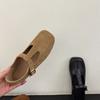 Korean Version of Autumn Shallow Mouth Mary Jane Shoes 2025 New Square Head Mango Head Single Shoes Casual Soft-soled Shoes Grandma Shoes