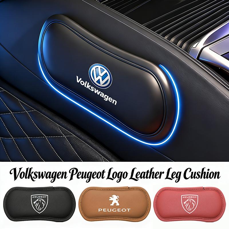 hijk1 Car keychain/Leather Car Knee Pad Elastic Leg Cushion Armrest Pad For Peugeot For VW GTI Polo Passat Golf Tiguan Touran Jetta CC