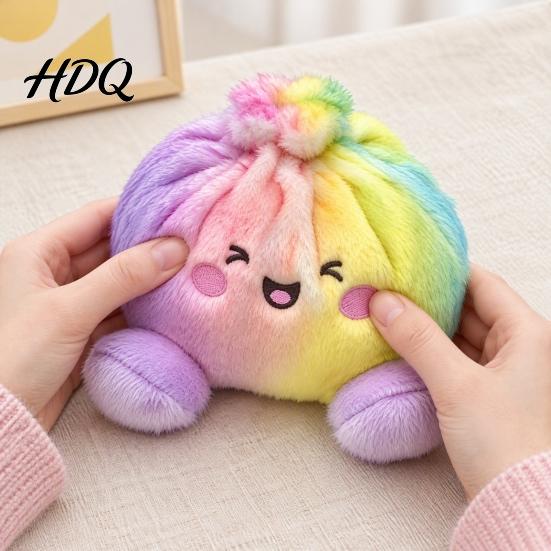 Мягкая Плюшевая Игрушка Большой Загадочный Пельмень Милый Булочка Сквиши с Пароваркой Прочная Полиэстеровая Кукла Сжималка для Снятия Стресса Плюшевая для