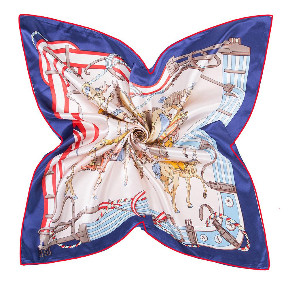 High-quality Luxurious Silk Scarves Headband Scarfs Neck Scarf For Women Chain Silk Scarf Women's Decorative Shawl