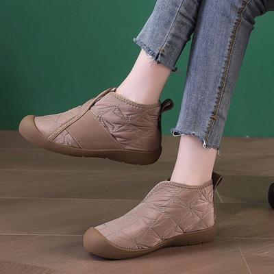 Зимние женские сноубутсы на флисовой подкладке с круглым носком и мягкой подошвой, распродажа, мода 2025, шик и элегантность, большой размер, теплая женская обувь