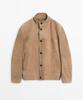 Massimo Dutti Nubuck Leather Strap Collar Jacket