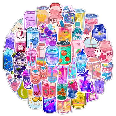 50 шт., милые мультяшные наклейки Ins Wind Drink, такие же милые наклейки Vtuber, наклейки для багажа, наклейки на кружку, наклейки для украшения ноутбука