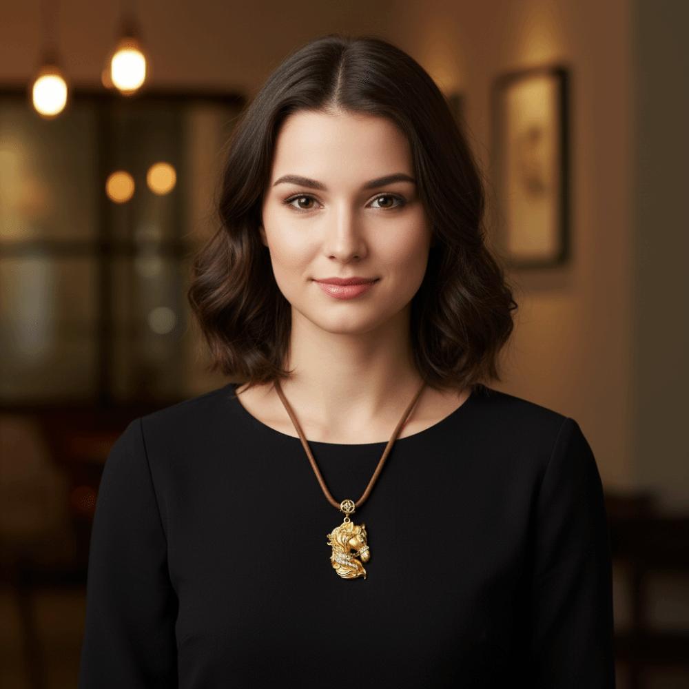 Waterproof Zodiac Horse Necklace Luxury Golden Horse Pendant Wealth Foal Necklace  Birthday Gift