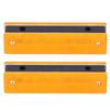 2PCS Rectangle Reflective Sign Road Stud Marker for Highway Traffic Warning Facilities(YellowYellow