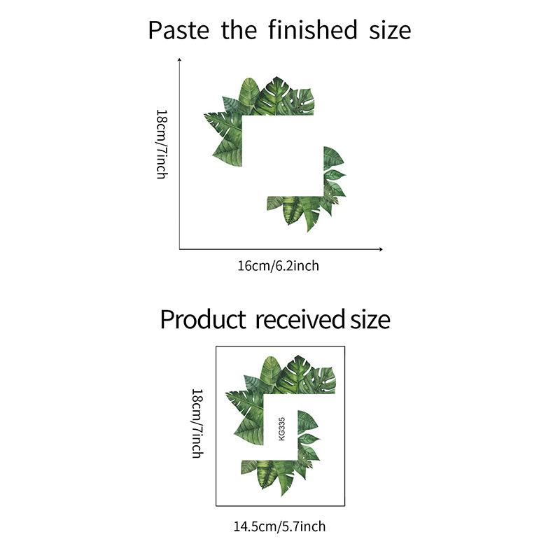 Наклейки на выключатель с тропическими листьями, Самоклеящиеся наклейки на стену для ванной, Водонепроницаемый декор в спа-стиле для дома