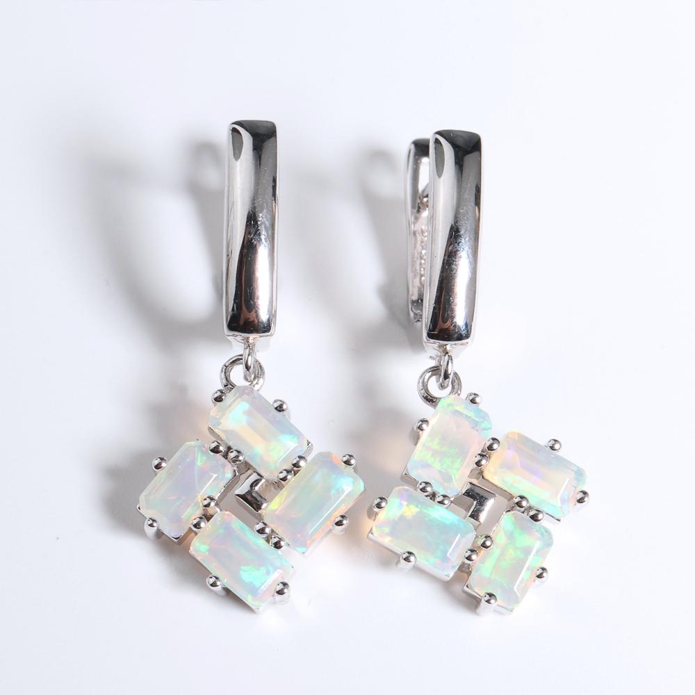 Романтический дизайн, легкие роскошные серьги с натуральным опалом, серебро 925 пробы, модные украшения для женщин и девочек, праздничный подарок на день рождения