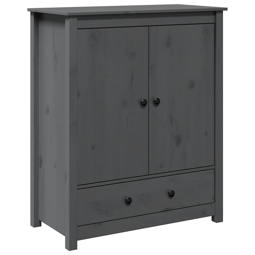 Highboard Gray 83 x 41.5 x 100 cm Solid Pine Wood