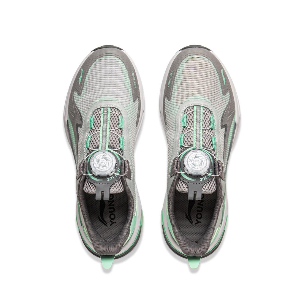 Li Ning Детская спортивная серия лайфстайл Удобная амортизация Дышащая поддержка Низкий верх Повседневная обувь Детские кроссовки Chuan-Камень-Серый YKCV046-5