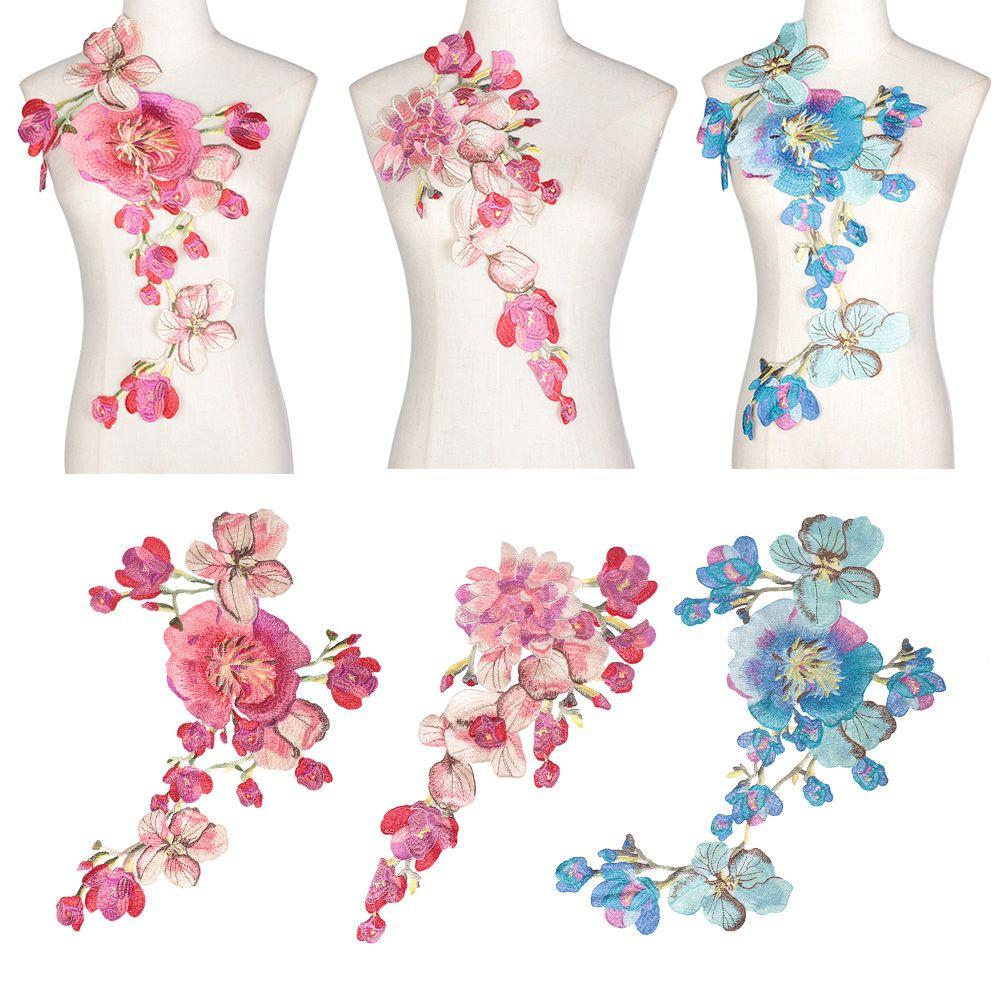 Швейные принадлежности кружевная отделка цветок вырез платья аппликация вышитый воротник нашивка на одежду