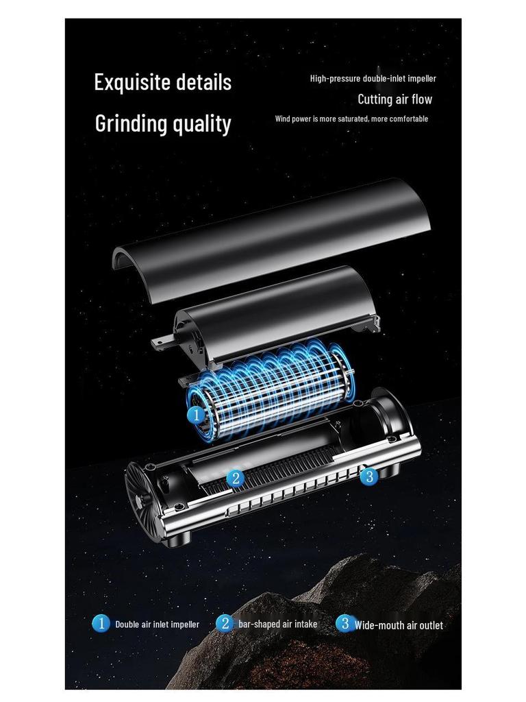 Vitessega USB Mini Car Seat Backrest Fan - Strong Airflow, 24-Year Cross-Border Design