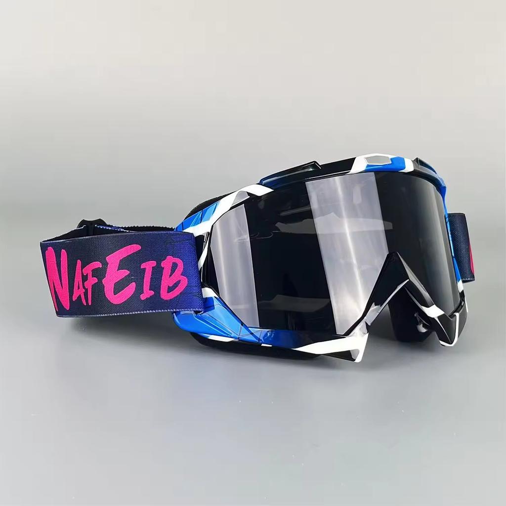 2026 Vibrant Frame Design Motocross Goggles UV400 Lens Lightweight Durable Adjustable Strap Outdoor Sports Riding Goggles