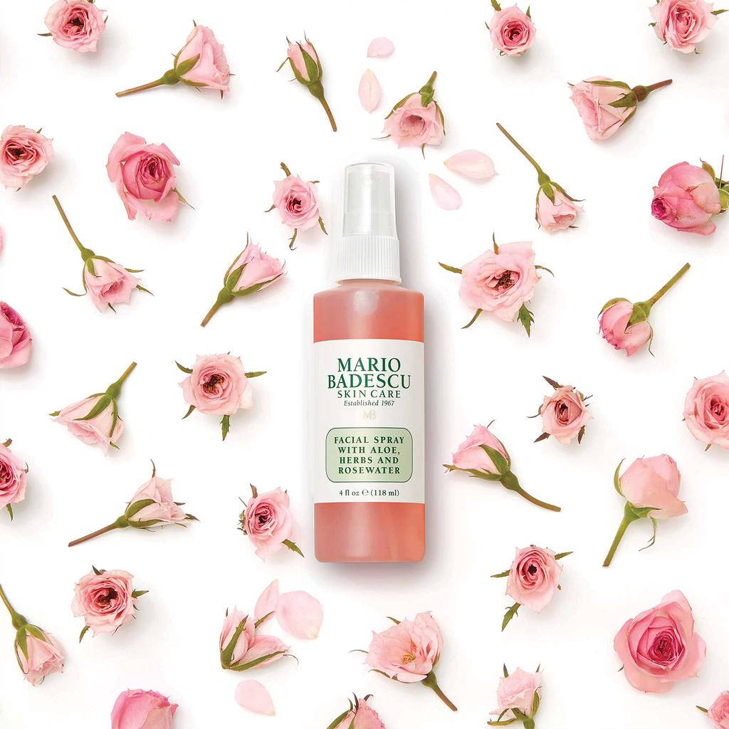 Mario Badescu Освежающий спрей для лица с алоэ, травами и розовой водой - Для всех типов кожи 236 мл / 8 унций (Параллельный импорт)