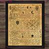 Witchcraft Old Book Vintage Wall Art Canvas Printing Mysterious Black Magic Knowledge Art Posters and Printing Witches