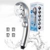 Voango Micro Nano Bubble Shower Head Water Flow Shower Head Water Stop Increased Pressure Bubbles High Cleaning Power Pore Dirt Removal Shower Head