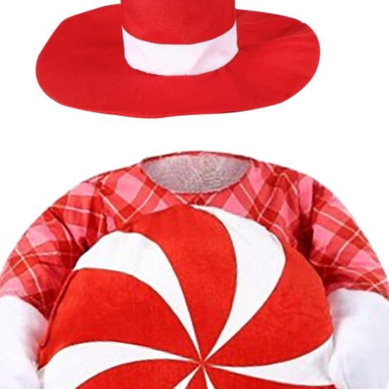 Рождественский наряд для гуся Красная официальная шляпа и клетчатая одежда для гуся Рождественская конфета Костюм гуся для крыльца
