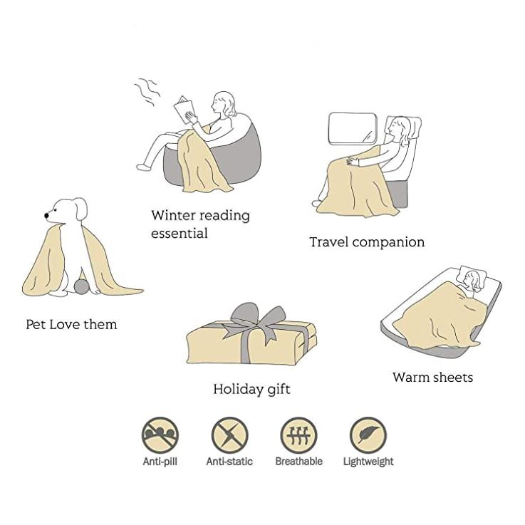 Флисовые одеяла и пледы для взрослых, толстые теплые зимние одеяла для дома, супер мягкое пуховое одеяло, роскошные однотонные одеяла на двуспальные постельные принадлежности