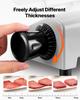 VEVOR Commercial Meat Slicer 300W Electric Cutter 22cm Carbon Steel Blade, Food Slicer Machine with Removable Blade and Food Tray
