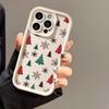 Merry Christmas Tree Snowflake Silicone Phone Case For iPhone 16 15 14 13 12 11 Pro Max XS Max X XR Cover 8 7 Plus SE3 Shockproof Bumper Back Cover
