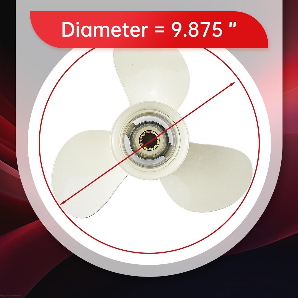 Для Yamaha 20hp 25hp 30hp 9 7/8*10 1/2 подвесной гребной винт лодочный мотор из алюминиевого сплава 20 25 30 винт 3 лезвия 10 шлицевая часть двигателя