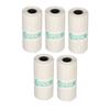 5 Rolls Adhesive Thermal Paper 2.2in Long 1in Wide Printing Transparent Thermal Sticker Paper for Photo Document Webpage