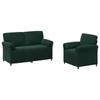 Sofa Set 2 Pcs Dark Green Velvet