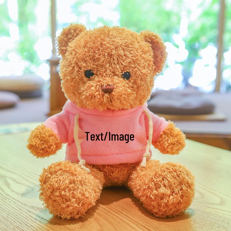 Teddy Bear Sweater Hug Plush Doll for Girls - Valentine's Day or Birthday Gift