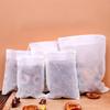 100Pcs Drawstring Disposable Coffee Pouches Non-woven Fabric Drawable Tea Infuser Multi-size Large Tea Filter Bags with String