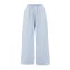Summer New Product Women's Clothes American Casual Style High Waist Drawstring Decoration Draping Effect Stripes Straight-leg Long Wide-Leg Pants