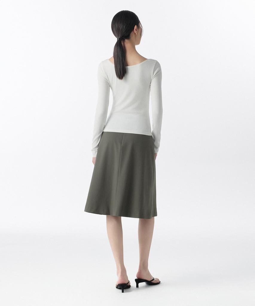 Musinsa Standard Woman Women'S Flare Midi Skirt [Light Khaki]