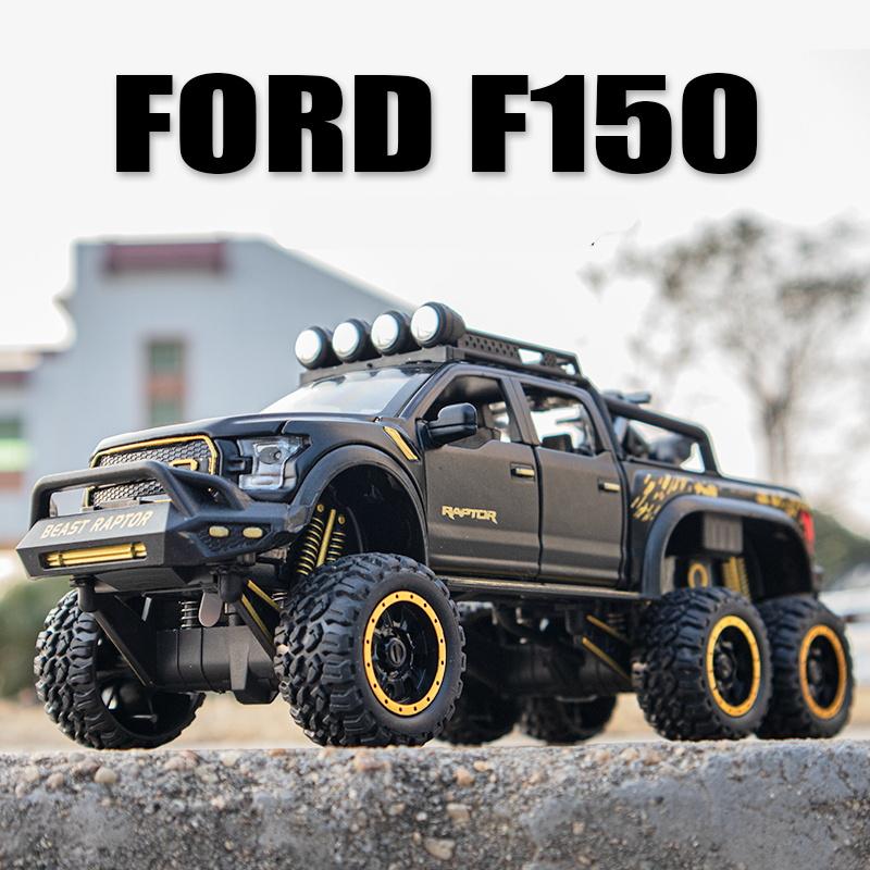 1/28 Ford Raptor F150 литая модель автомобиля игрушечная модифицированная металлическая внедорожная техника модель автомобиля звук свет коллекция детские подарки