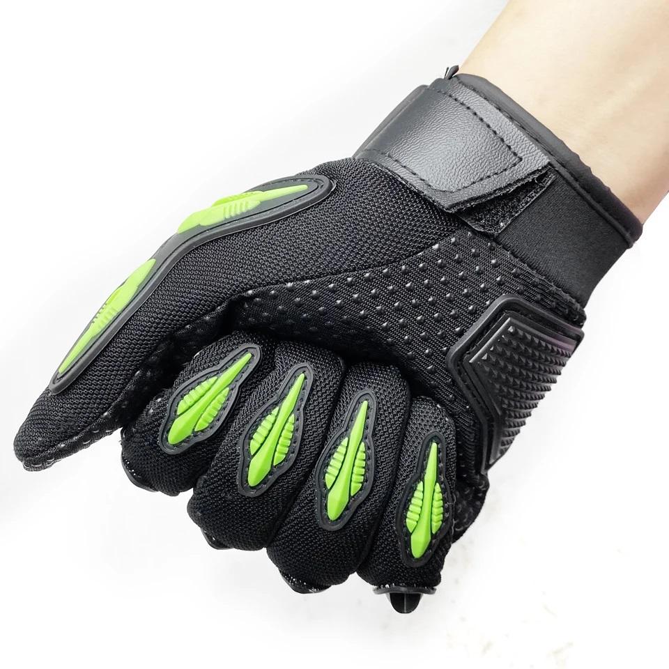Outdoor Motorcycle Riding Gloves Palm Silicone Anti Slip Wrist Adjustable Gloves Touch Screen Off-road Riding Sports Equipment