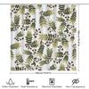 Шторка для душа с узором из листьев, водонепроницаемая, для ванной комнаты, декор, зеленые и бежевые тона (180 X 240 См)
