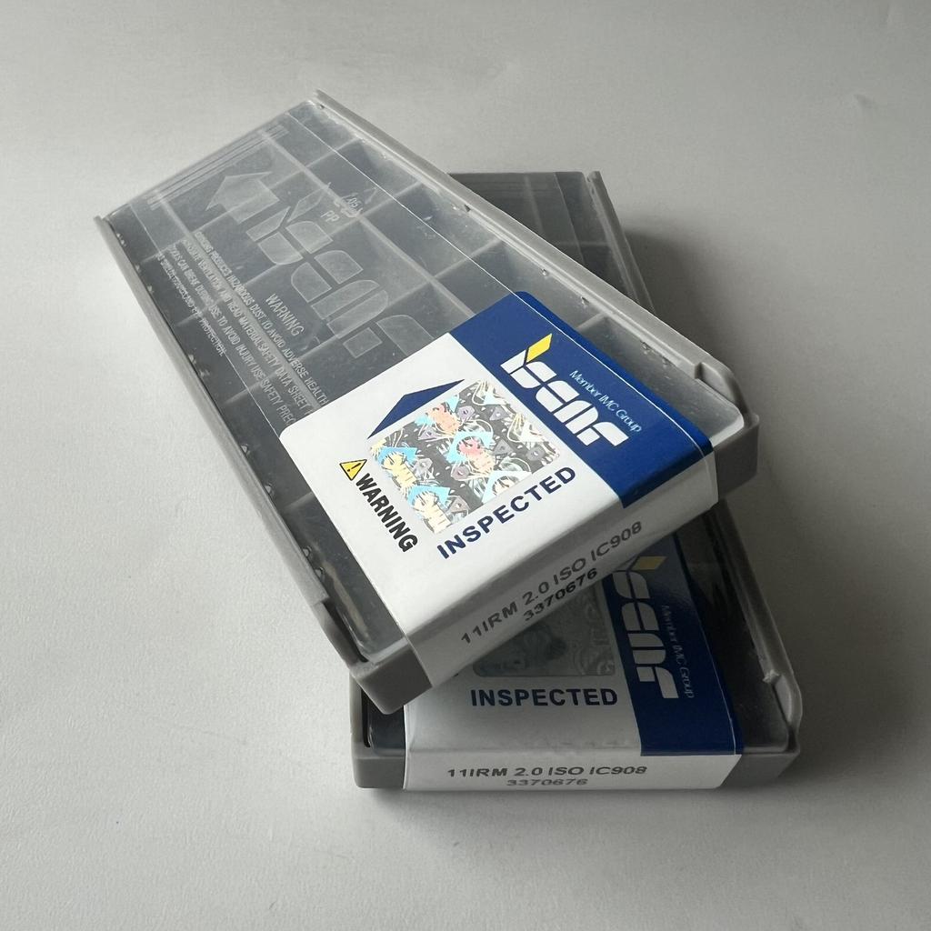 ISCAR / 1IRM2.0ISO IC908 / Industrial indexable carbide inserts 5 Pcs