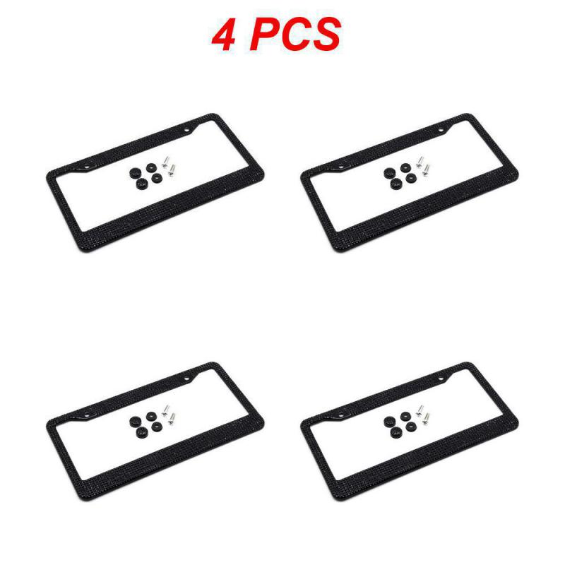 1~8 шт. блестящая хрустальная рамка номерного знака для женщин, держатель крышки номерного знака, рамка номерного знака автомобиля со стразами для США