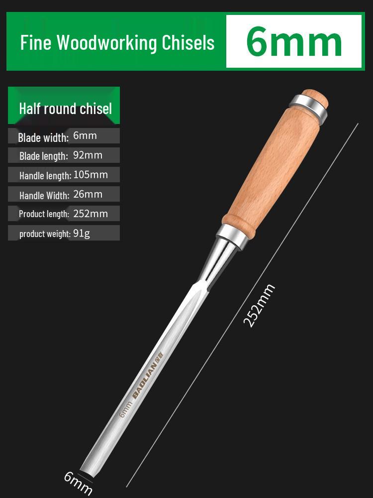 Набор стамесок с деревянной ручкой для резьбы и долбления по дереву