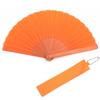 Nishikawa Shouroku Shoten Mini Folding Fan for with Fan Fashionable Folding Craft Summer, Bag, Women's Gift, Fan, (Orange)