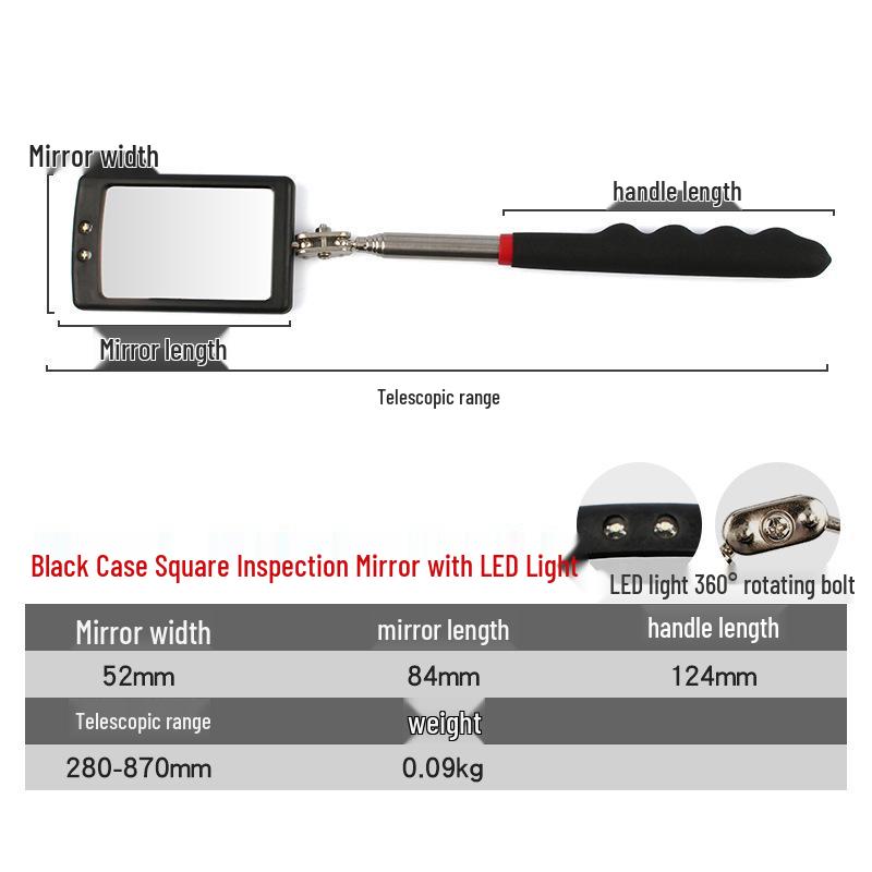HD Telescopic Inspection Mirror - Universal Car Repair Reflector and Endoscope Rearview Tool