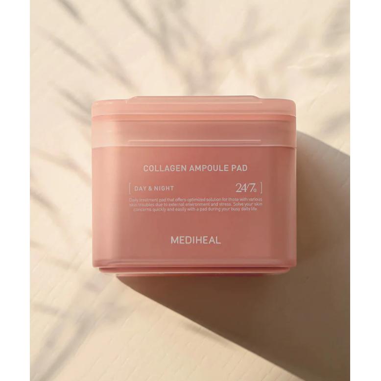 Mediheal Collagen Ampoule Pad подтягивает морщины и линии, укрепляет кожу и восстанавливает эластичность 100 подушечек