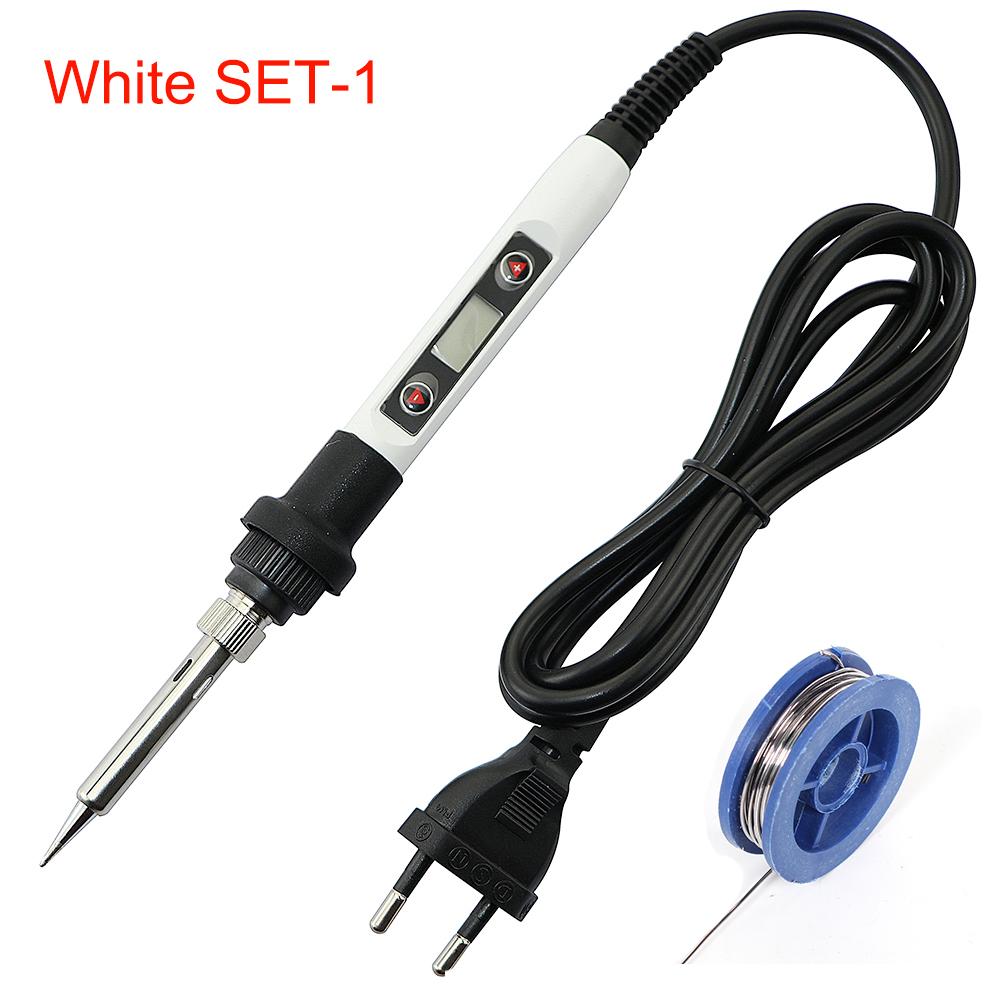 Паяльник с регулируемой температурой, 80 Вт, 220 В/110 В, электрический паяльник с ЖК-дисплеем, сварочные инструменты для ремонта