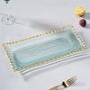 Elegant Crystal Glass Fruit Bowl Set Living Room Coffee Table Modern European Style Snack Nut Tray Gold-Trimmed Decorative