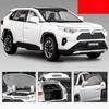 Игрушечная машина-внедорожник Toyota RAV4 SUV масштаба 1/32, литая металлическая модель JKM, открывающиеся двери со звуком и светом, образовательная коллекция, подарок для мальчика