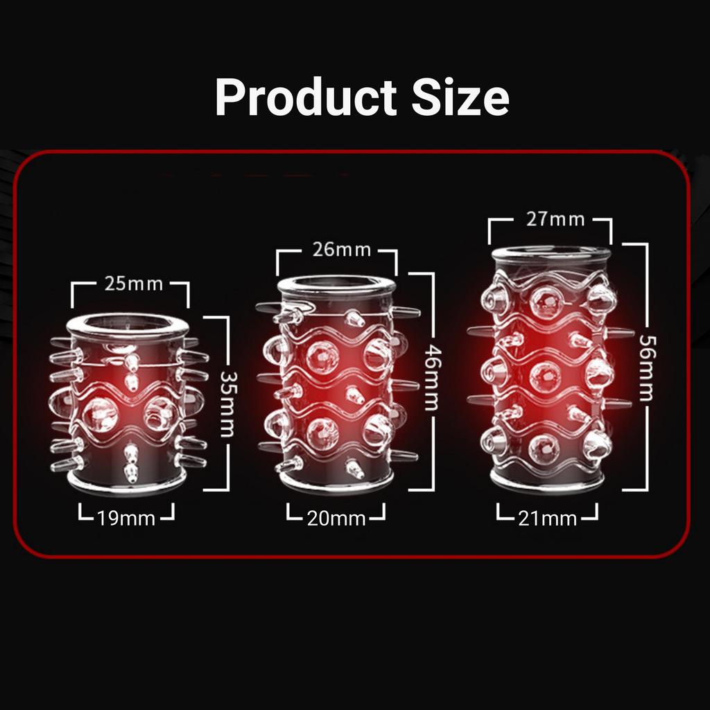 3pcs Granule Cock Rings Clitoris Stimulate Sex Toys For Men Enlargement Large Particles Penis Condoms Couples Massage Vaginal