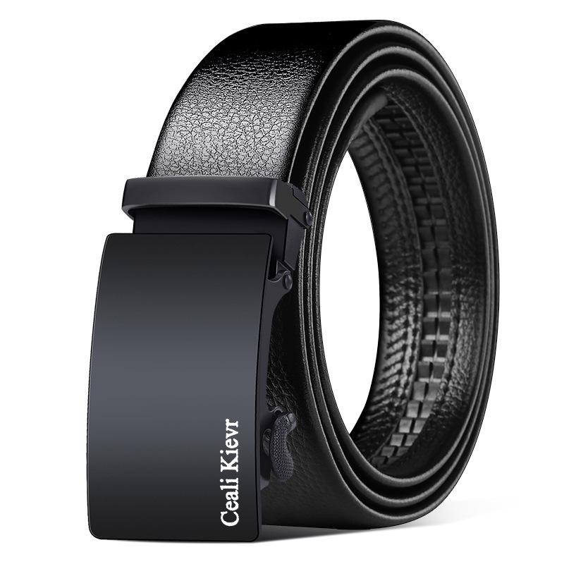 Мужской ремень с автоматической пряжкой Ceali Kievr - Кожа кенгуру, Популярен в Douyin и Kuaishou
